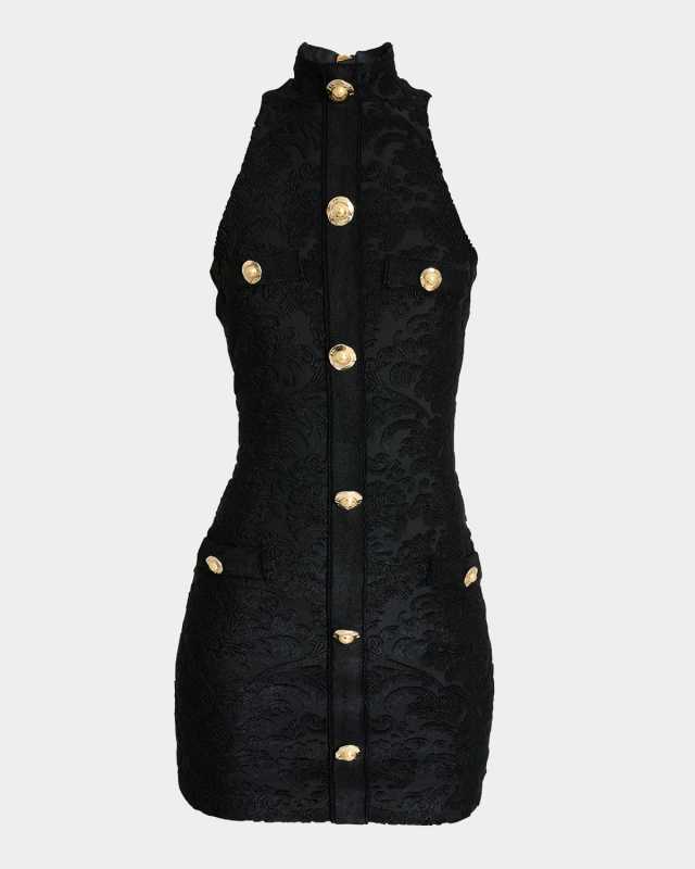 Baroque Bouclette Bodycon Mini Dress